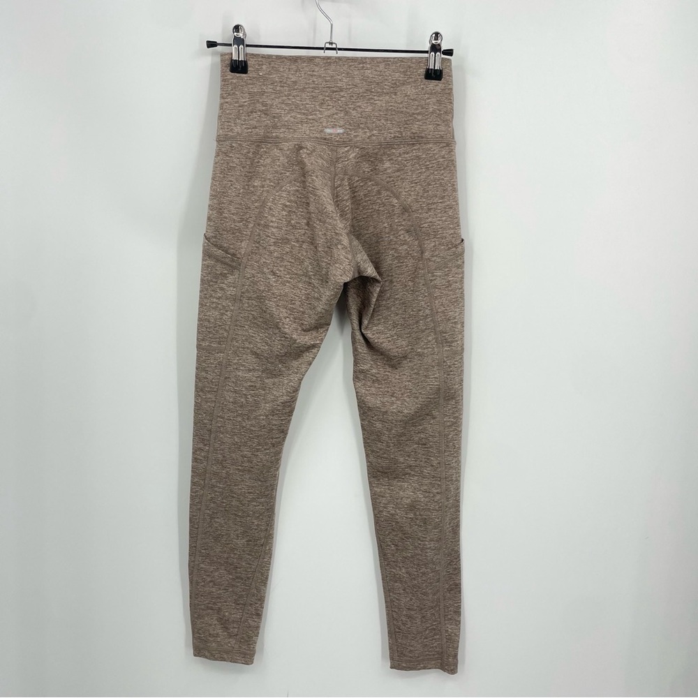 Aerie High Rise Soft Marled beige Brown Stretch Leggings Sz S